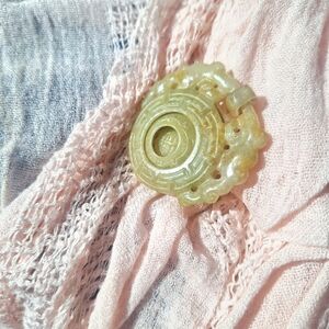 Vintage Jade Pendant/Prayer Wheel